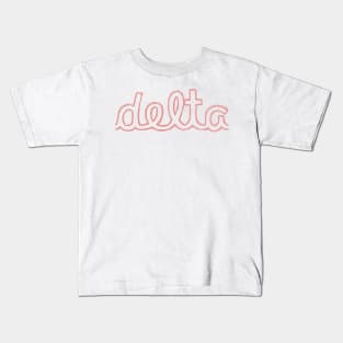 Delta Cursive Greek Letter Kids T-Shirt